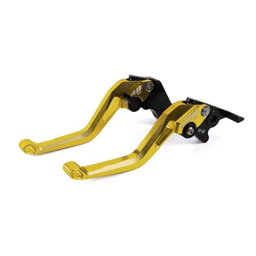 Brems Kupplungshebel Für CBR650R Für CB650R 2019 2020 2021 2022 2023 Motorrad Klappbar Ausziehbar Bremskupplungshebel Griffhebel Brems und Kupplung shebel(Gold Black CB650R)