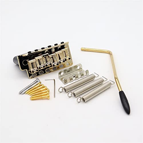 1Set Tremolo Bridge Mit Gebogenen Stahlsätteln Für Stratocaster-Gitarre Gitarrebrücke(1set Gold)