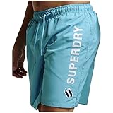 Superdry Mens Code APPLQUE 19INCH W2-Swim Shorts, Deep Navy, X-Large