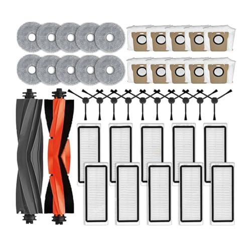 HDQDF Kompatibel mit Dreame Bot L20 Ultra / L20 Ultra, komplettes Ersatzteil-Zubehör, Roller-Seitenbürste, Filter, Mopp-Pad, Staubbeutel