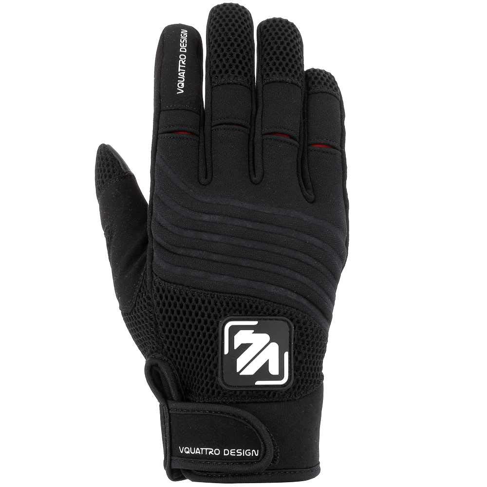 V Quattro Design Herren Handschuhe, Schwarz, Größe L