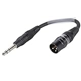 Sommer Cable Adapterkabel 6,3mm Klinke 3-pol male auf XLR 3-pol male 15cm HICON Stecker | SGFDU0015-SW