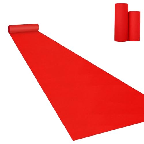Roter Teppich-Gangläufer für Hochzeitszeremonien, 10 m, 20 m, 30 m, Event-Gehweg-Teppiche, 2 mm dicker Polyester-Laufsteg-Teppich für Hochzeiten im Innen- und Außenbereich, Dekorationen ( Size : 1.5x1