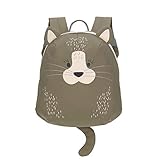 LÄSSIG Kleiner Kinderrucksack für Kita Kindertasche Krippenrucksack mit Brustgurt, 20 x 9.5 x 24 cm, 3,5 L/Tiny Backpack Katze