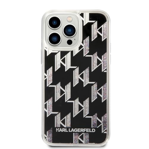 Karl Lagerfeld KLHCP14XLMNMK Hülle für iPhone 14 Pro Max 6,7" hardcase schwarz/Black Liquid Glitter Monogram