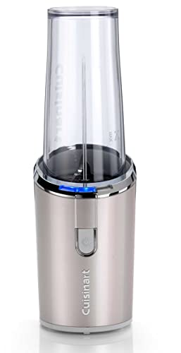 Cuisinart Kabelloser Smoothie Maker für Smoothies und Shakes on-the-go mit Trinkbecher aus BPA-freiem Kunststoff und gesichertem Messer, silber, RPB100E, Pearl