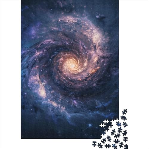 Holzpuzzle für Erwachsene „Kosmisches Schwarzes Loch“, 500 Teile, für Erwachsene, schwierige Puzzles zum Stressabbau, zum Zeitvertreib zu Hause 20,47x14,96 Zoll