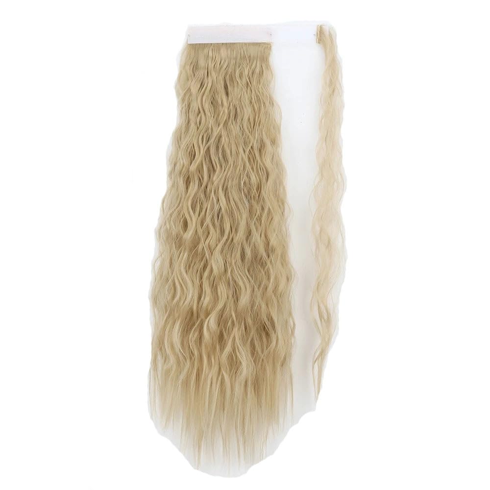 Pferdeschwanz Haarteil Pferdeschwanz-Extensions, 22/34 Zoll langer Afro-Locken-Wickel-Pferdeschwanz, lockiges, gewelltes synthetisches Haarteil for Frauen, gefälschte Pferdeschwänze, Clip-in-Haarverlä