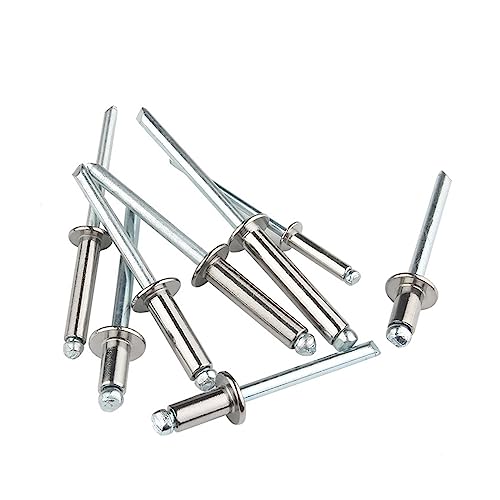 Aluminium Blindniet,FlanscheKlappnieten, 50 stücke M3 M3.2 M4 M5 304 Edelstahl Blindniete Pop Runde(50pcs-m3.2 X 6mm)