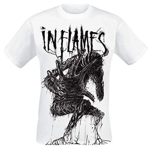 In Flames Big Creature Herren T-Shirt Weiß Regular, Farbe: Weiß., XL