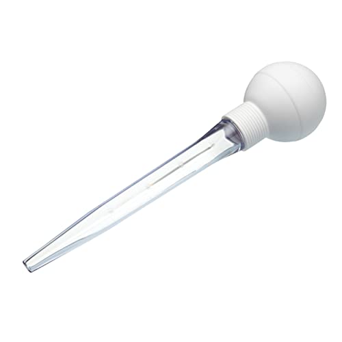 KitchenCraft Acrylglas Küchen Pipette, Bratenspritze für BBQ, Marinierspritze mit Pippetierball, Große Fleischspritze, Acrylglas, 29 cm