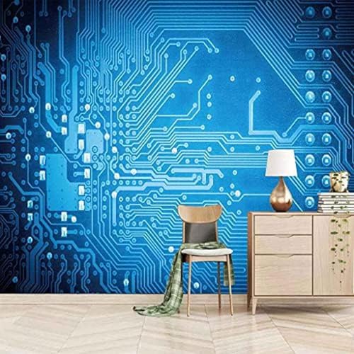 XLMING Blaue Platine Küche Esszimmer Arbeitszimmer Wohnzimmer TV Hintergrund Wand 3D Tapete-250cm×170cm