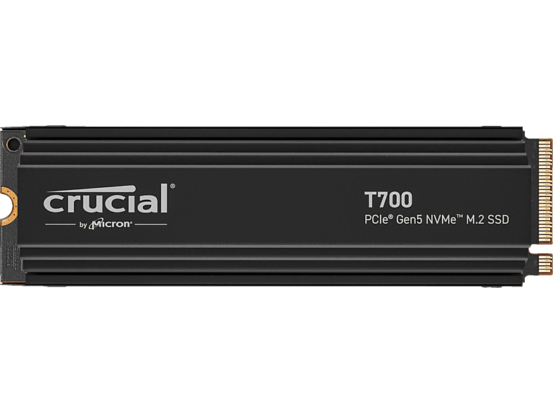 CRUCIAL T700 mit Heatsink PCIe Gen5 NVMe Festplatte, 1 TB SSD M.2 via PCIe, intern