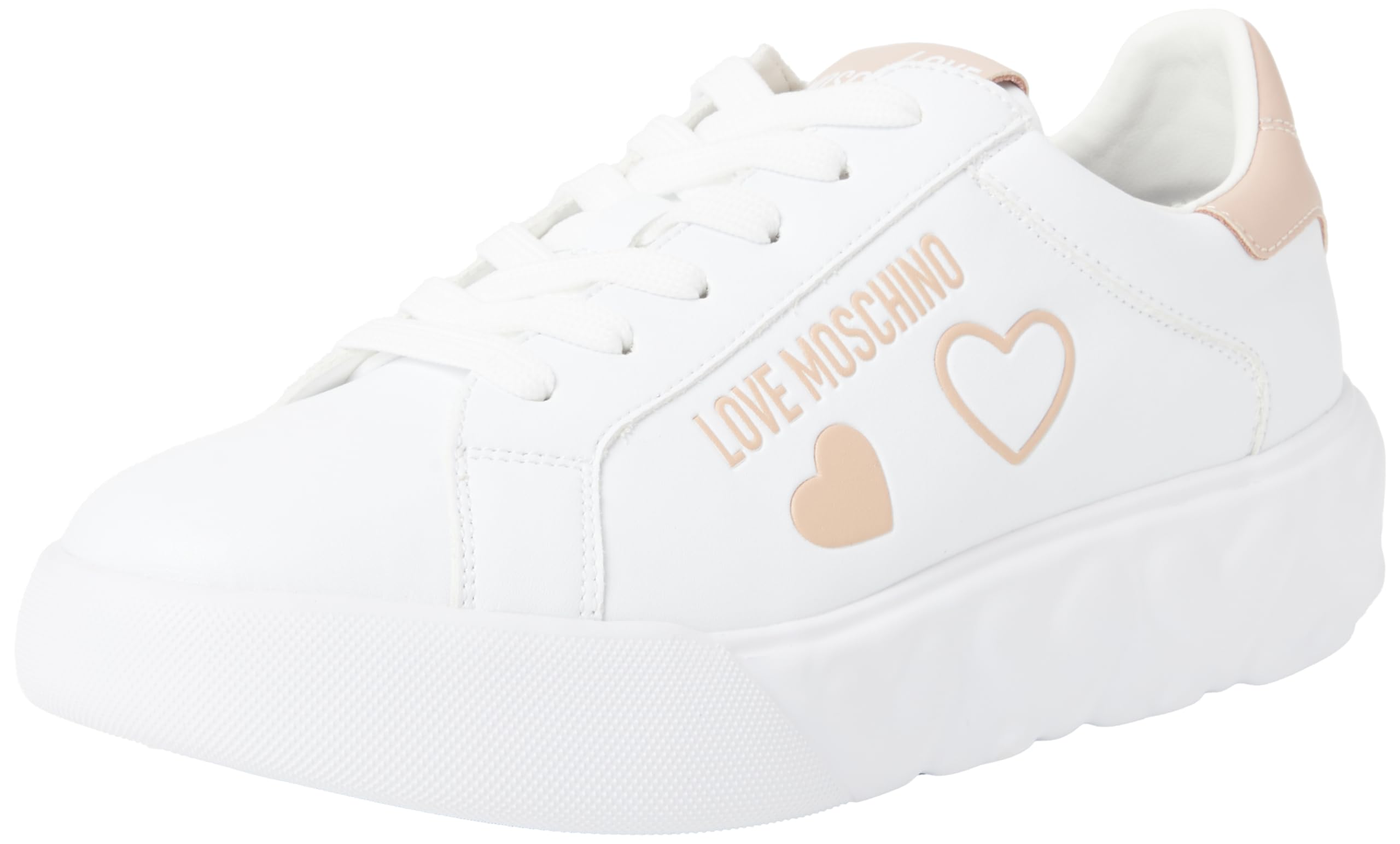 Love Moschino Damen Sneakers, Weiß, 41 EU