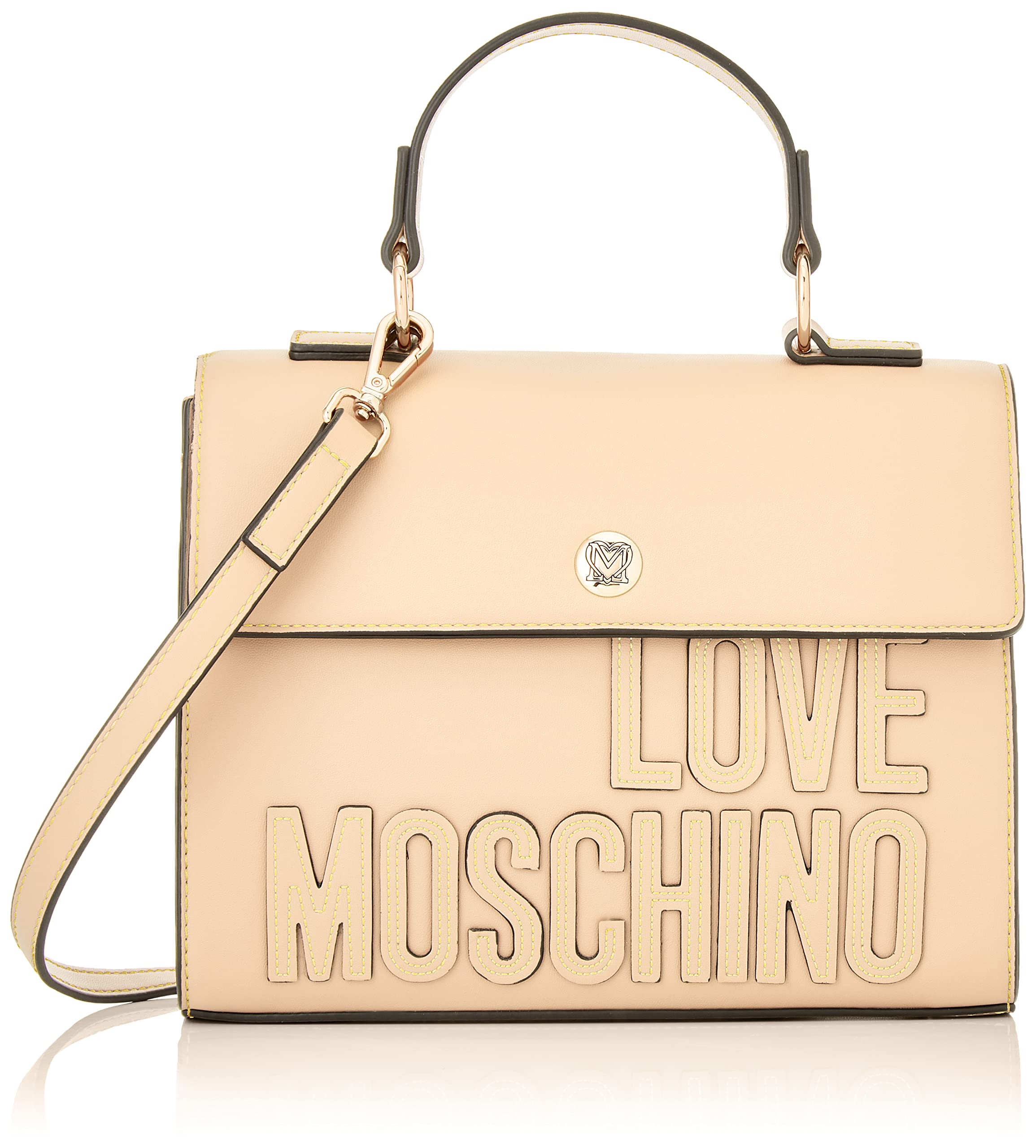 Love Moschino Damen Vorkollektion Schultertasche, Vor-Kollektion Herbst Winter 2021, Weiß