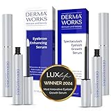 DERMAWORKS DUO - 1x Spectaculash Augenbrauenwachstumsserum. schnelles Wimpernwachstumsserum. längere, dickere Wimpern. 1x Augenbrauen-Enhancing-Serum. Augenbrauen nachwachsen, vollere Augenbrauen.