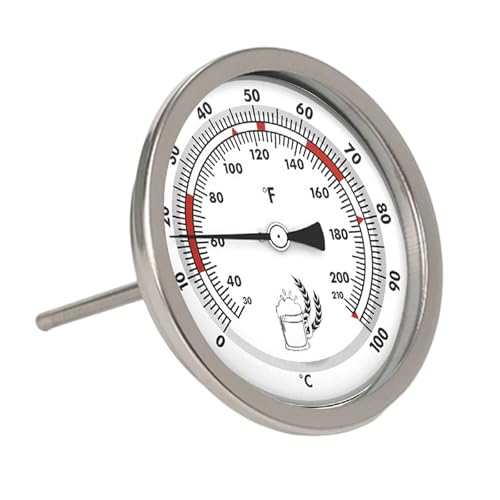 Essential Fermentation Homebrews Bier- und Weinglas-Thermometer, Doppeltemperaturskala, 20 ℃ - 120 ℃