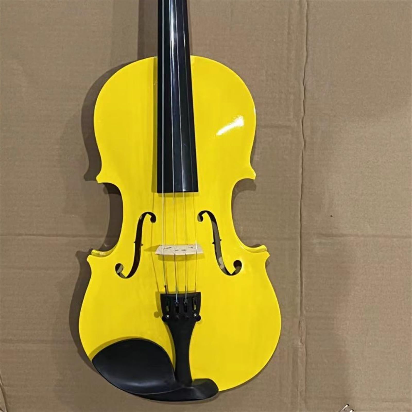 Standard Violine Geigenübungen Für Anfänger Geigenspiel 4/4 Komplette Konfiguration Dekorative Requisiten(Yellow)