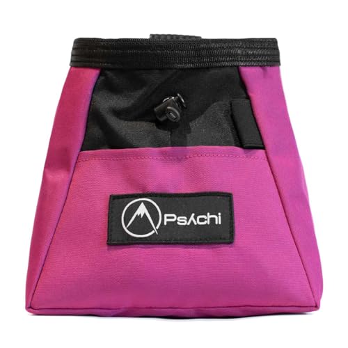 Psychi OG Chalk Bucket Bag mit Aufbewahrungstaschen für Klettern, Bouldern (Rosa)