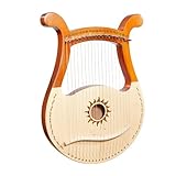 Lyra 19 Saiten Lyra Harfe Klavier Lyra Harfe 19 Saiten Mahagoni Musikinstrument Mit Ersatz Saiten Aufbewahrungstasche Lyra Harfe(Color:Light Wood)