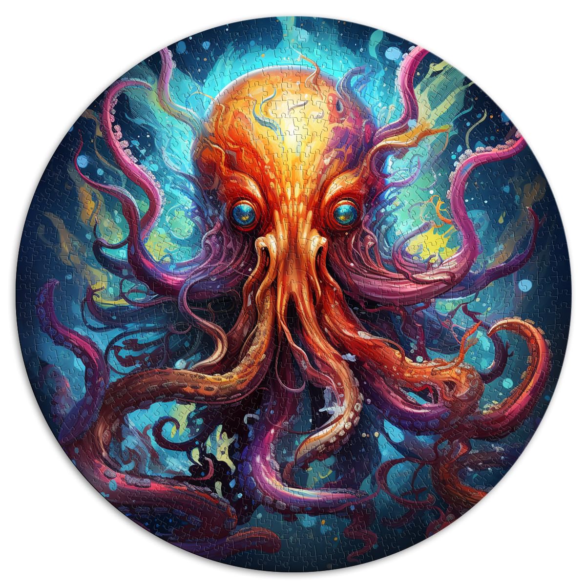 Puzzles Geschenk Oktopus Puzzles für Erwachsene 1000 Teile 26,5x26,5 Zoll Puzzles für Geschenke Dekomprimierendes intellektuelles Lernspielzeug