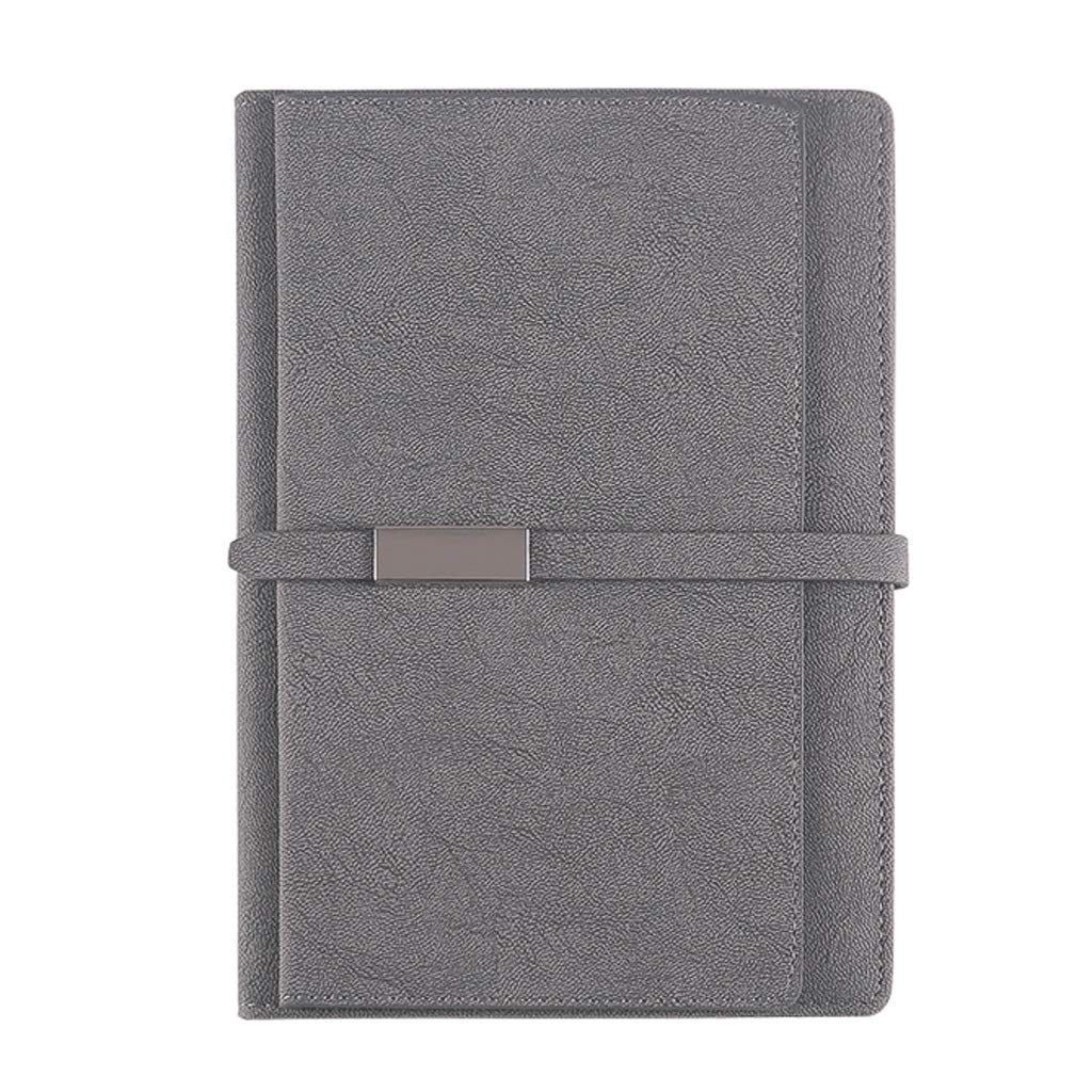 BFVAKBKYT Taschenbuch Mini Journal, Notizbuch, liniert, Tagebuch und Premium-PU-Papier, Hardcover, A5, 192 Seiten for Büro, Zuhause, Schule, Geschäft, fünf Farben, Tagebuch(Gray*2)