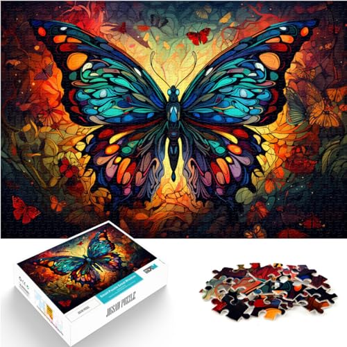 Puzzle Schmetterling, 1000-teiliges Puzzle für Erwachsene, Holzpuzzle, lustige Aktivitäten zu Hause, Geburtstagsgeschenk, Reisegeschenk, 1000 Teile (50 x 75 cm)