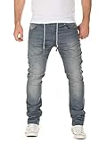 WOTEGA Herren Jeans Noah - Sweathose in Jeansoptik - Männer Jogg-Jeans Slim, Grau (Turbulence Grey 3R4215), W38/L38