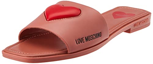 Love Moschino Damen Sabot Hausschuh, Rosa, 38 EU