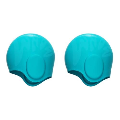 SICOSALT 2X Unisex Kinder Badekappe 3D Gehörschutz Silikon Badekappe Wasserdicht Langlebig Badekappe für Kinder und Mädchen 2