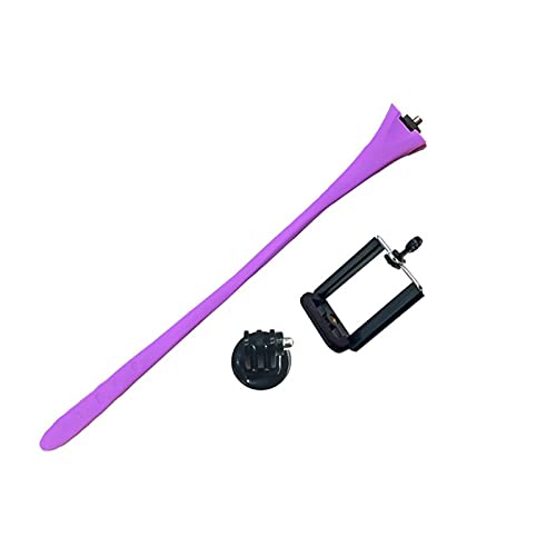 SCRUBY Flexibles Selfie-Stick-Einbeinstativ, Affen-Halterung für iPhone, Kamera, Handy, Auto, Fahrrad (lila)