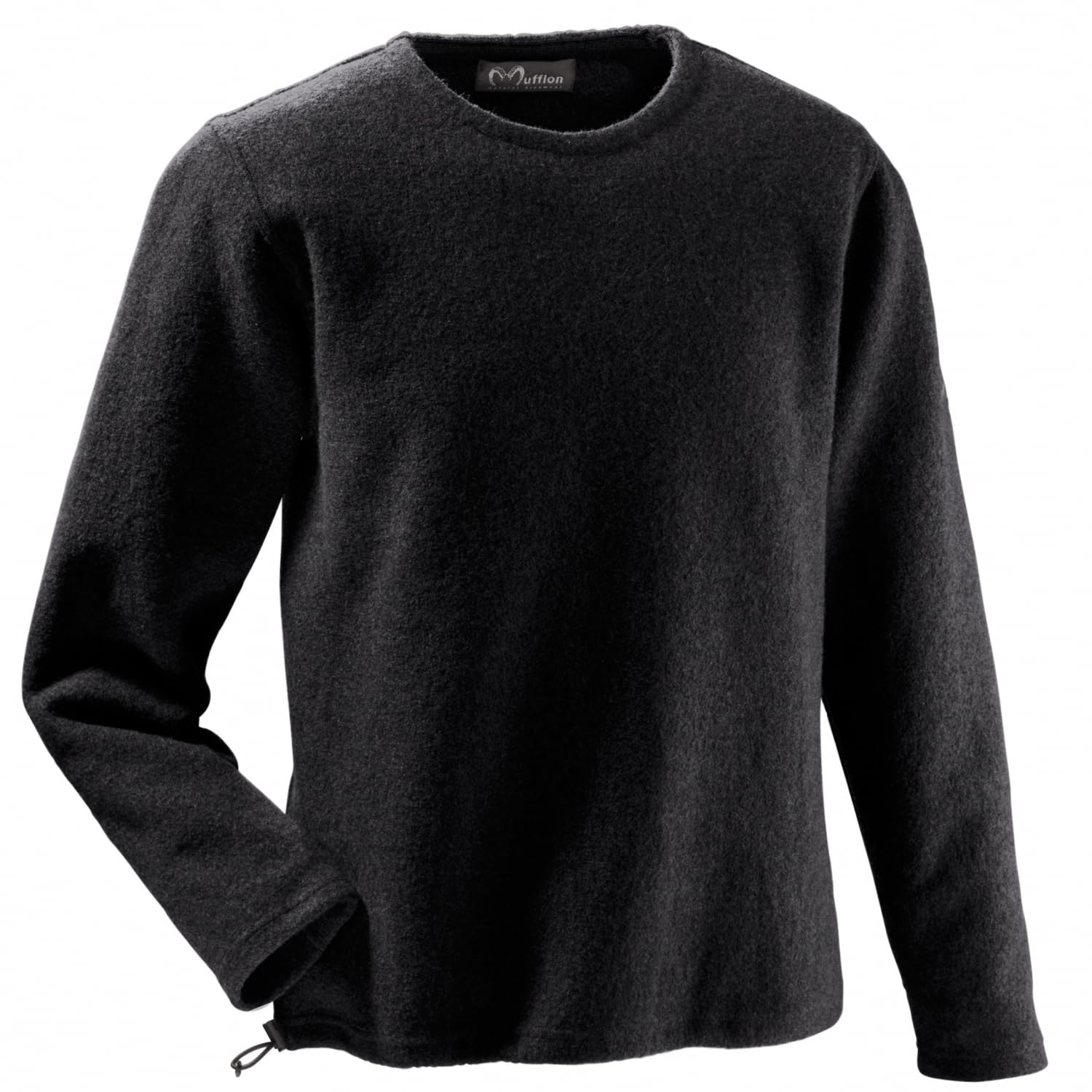 Mufflon Herren Wollpullover Mu- Leon W100 Kohle schwarz - L