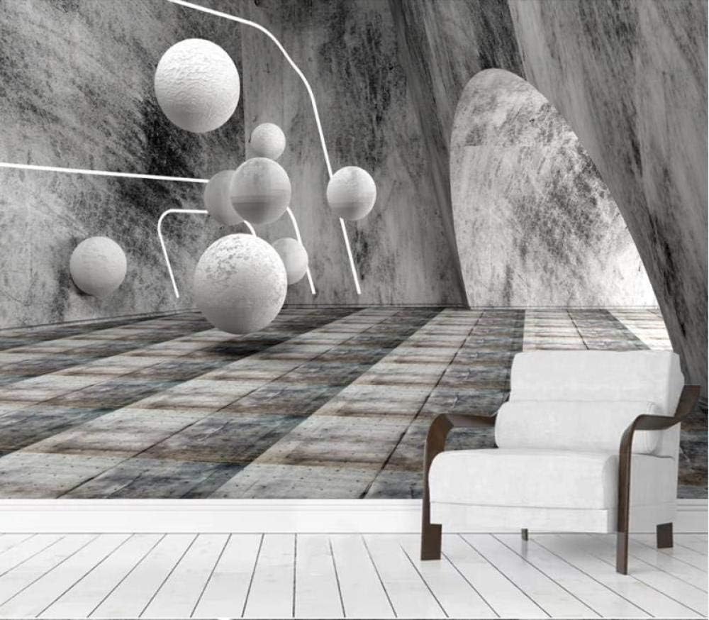 White Sphere Erweiterter Raum 3D Tapete Poster Restaurant Schlafzimmer Wohnzimmer Sofa TV Dekorative Wand-400cm×280cm