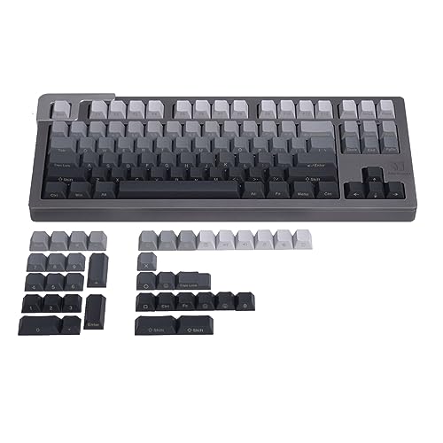 CherryProfile Ersatz-Tastenkappen, grau, für 61/64/68/87/96/98/104/108 mechanische Tastatur-Tastenkappen, 125 Stück, Hermal Sublimation, mechanische Tastatur-Tastenkappen, CherryProfile, dicke