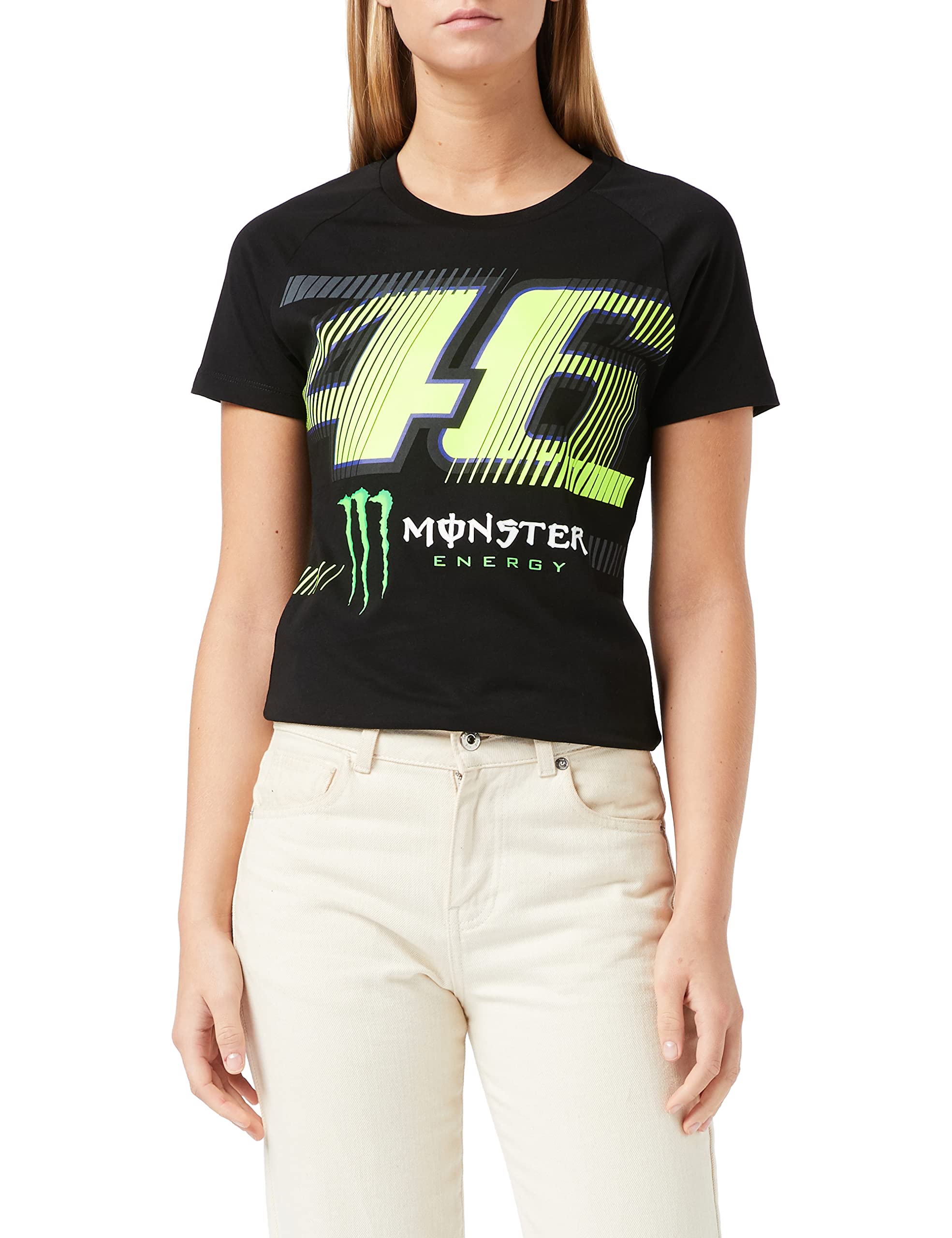 Valentino Rossi T-Shirts Monza Monster Energy Dual,Frau,XL,Schwarz