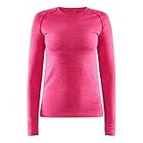 Craft CORE Dry Active Comfort LS | Sportshirt Damen L | Fame | Baselayer Funktionsshirt Damen mit effizientem Feuchtigkeitstransport | Hält warm | Mit Bodymapping Technologie