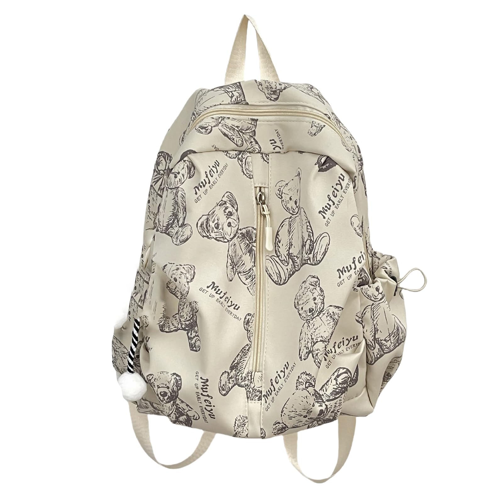 Nylon Rucksack Für Damen Mädchen Studenten Schulrucksack Reiserucksack Teenager Voll Bedruckter Rucksack Alle Passenden Tagesrucksäcke