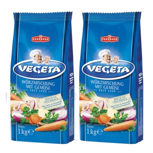 Podravka Vegeta, Gemüsegewürzmischung Universelle Würzmischung mit Gemüse 1000 gr X 2 Packung