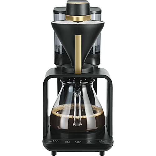 Melitta EPOUR Pour Over Kaffeemaschine: Einzigartiges Brühsystem & innovatives Design, Schwarz-Gold