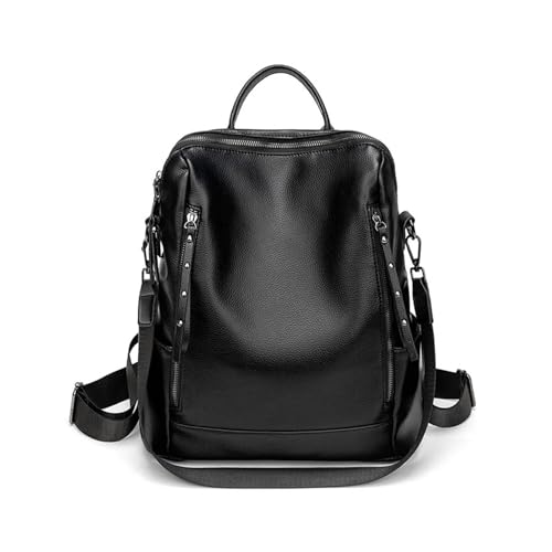 NICHANGHUA Rucksack Damen Umhängetaschen Multifunktions-Reiserucksäcke Schultaschen for Mädchen Bagpack Mochila (Color : Black)