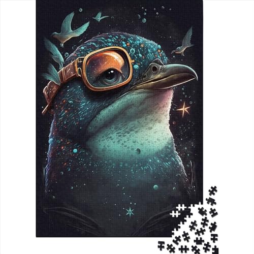 Kunstpuzzle für Erwachsene 1000 Teile Pinguin-Illusionspuzzle für Erwachsene, Teenager, Lernspielzeug, Familienspiele (29,53 x 19,69 Zoll)