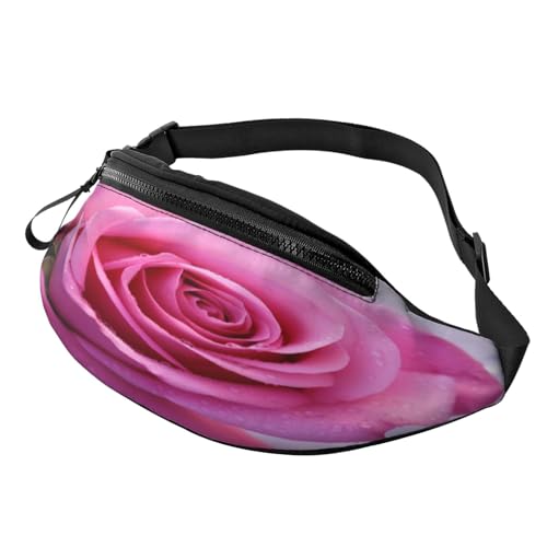 Rainbow Striped Fanny Pack-Lightweight Waist Bag for Travel and Daily Use, Rosa, Einheitsgröße