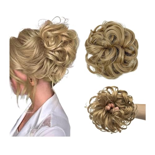 Haarteile Haarknoten Synthetischer unordentlicher Haarknoten, Chignon, Haargummis, gefälschtes Haarband, Zopf, elastischer Haarteilschwanz for Frauen, synthetischer Wickel, lockiger Pferdeschwanz Bröt