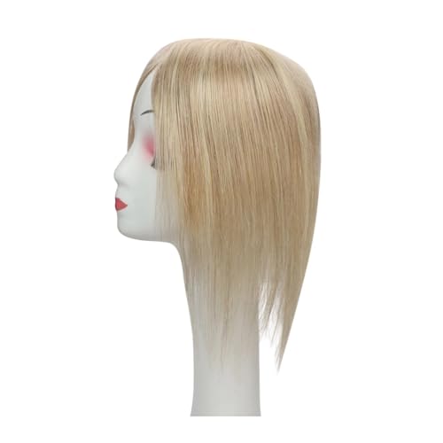 Haartopper für Frauen Haar-Topper for Frauen, Haarausfall-Abdeckung, Mono-Basis-Oberteil mit PU-beschichtetem Echthaar, glatte Haarteile, Clip-in-Toupet aus maschinellem Remy-Haar Haarteil Topper Toup