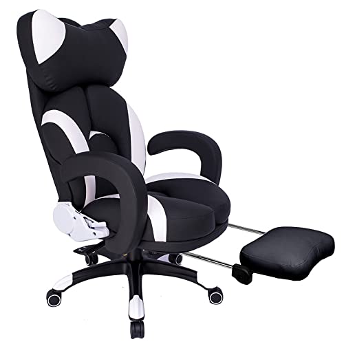 Gaming-Stuhl, Rennstuhl, ergonomisch, hohe Rückenlehne, Rennbüro, ergonomisch, Computer, PC, verstellbarer Drehstuhl, strapazierfähig, ergonomisch, Computer-Büro-Schreibtischstuhl, bequem,