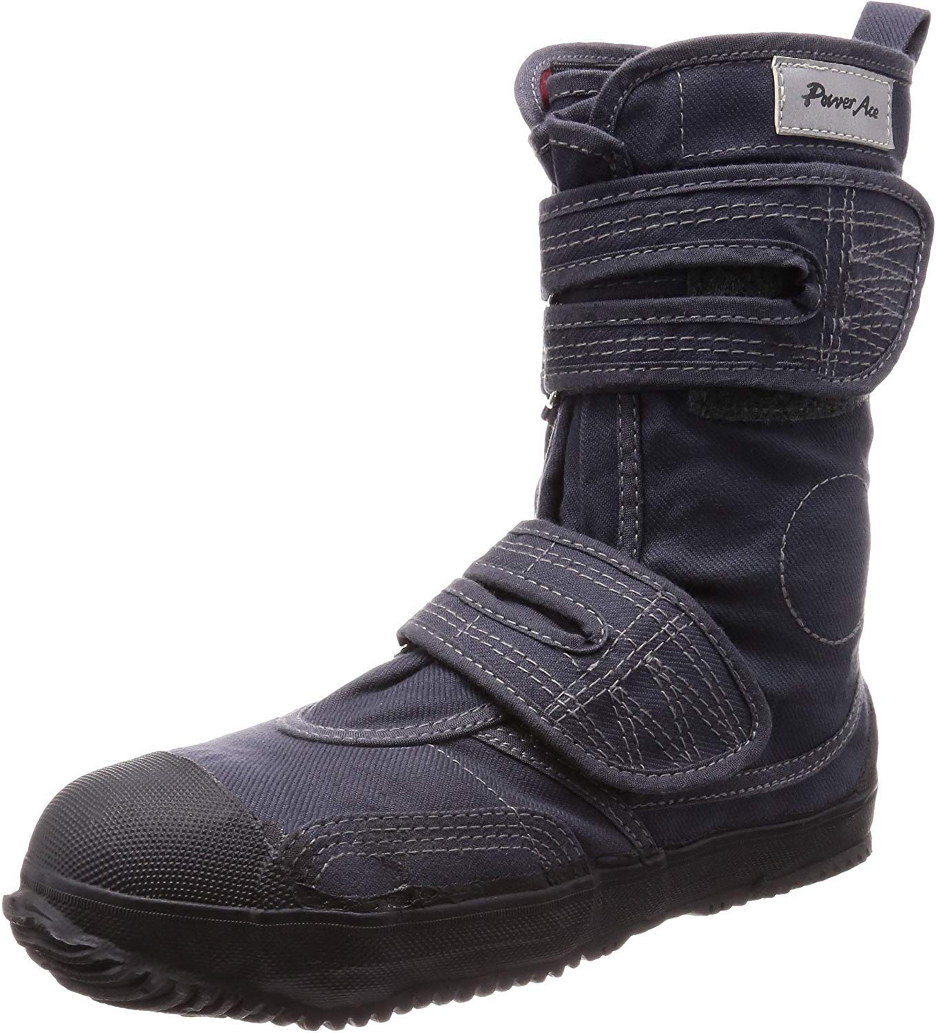 Power Ace Arbeitsschuhe Sicherheitsstiefel mit Stahlkappe und Klettverschluß (25.5cm, Grau)