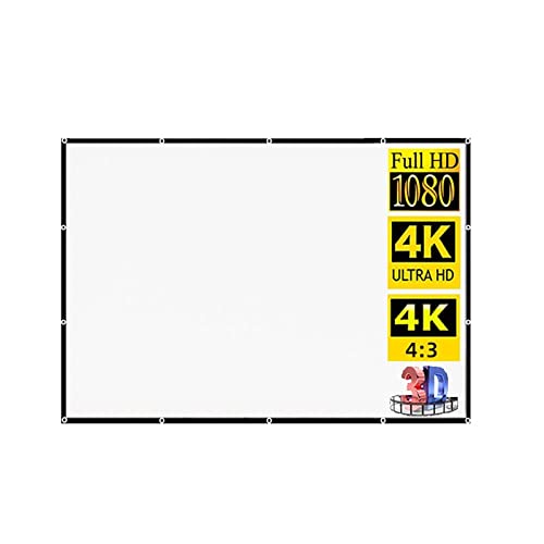 Tragbare Faltbare Projektorleinwand im Maßstab 4:3 mit hoher Dichte, 60, 72, 84, 100, 120, 150 Zoll, 1080P, 3D, 4K HD-Projektionsvorhang - Projektorleinwand(150 inch)