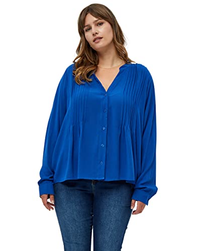 Peppercorn Damen Greta Bluse Curve Blau 44