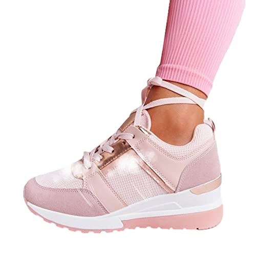 Sportliche Damen-Laufschuhe, Atmungsaktive Mesh-Walking-Sneaker, rutschfeste, Langlebige Mode-Sport-Sneaker, Bequeme Damen-Mesh-Sneaker, Straßenlaufschuhe Für Fitnessstudio, Arbeit, Joggen