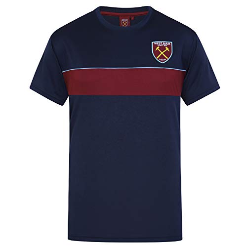 West Ham United FC - Herren Trainingstrikot aus Polyester - Offizielles Merchandise - Geschenk für Fußballfans - Dunkelblau - M